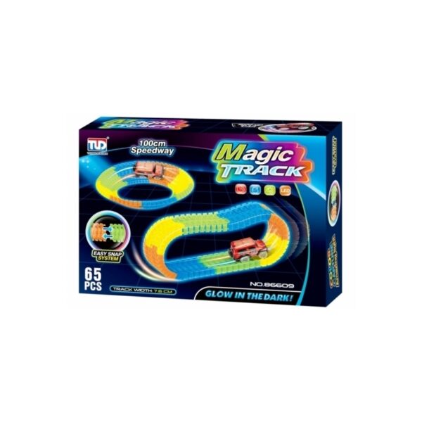 AUTO STAZA SVETLEĆA 100CM 65PCS SA AUTIĆEM