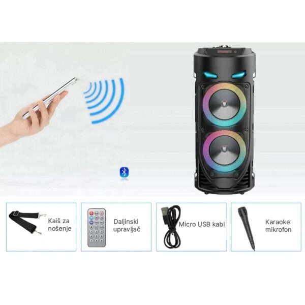 Bluetooth zvucnik karaokeset sa mikrofonomZQS4239 - Image 2