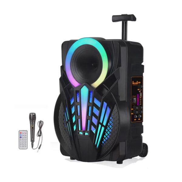 Bluetooth zvucnik karaoke crni set sa mikrofonom N