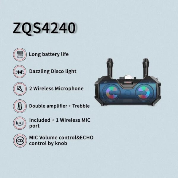 Bluetooth zvucnik 30W karaoke set sa 2 mikrofona c - Image 3