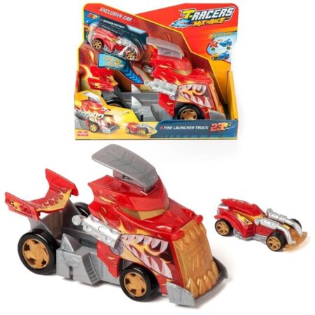 T-RACERS S PLAYSET 1X6 FIRE LAUNCHER TRUCK