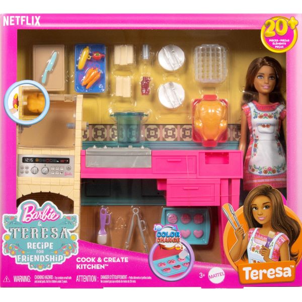 BARBIE KUHINJA SET SA LUTKOM
